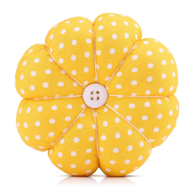 

10 colors Cute sweet Holder Sewing Needles Pin Fabric Pumpkin Shape Cushion Buttons high quality wearable