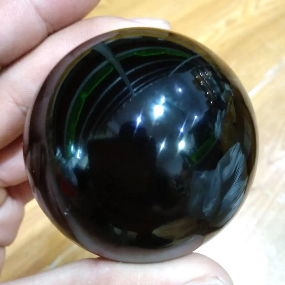 50mm Black OBSIDIAN Sphere - One Medium Natural Obsidian Crystal Ball | Дом и сад