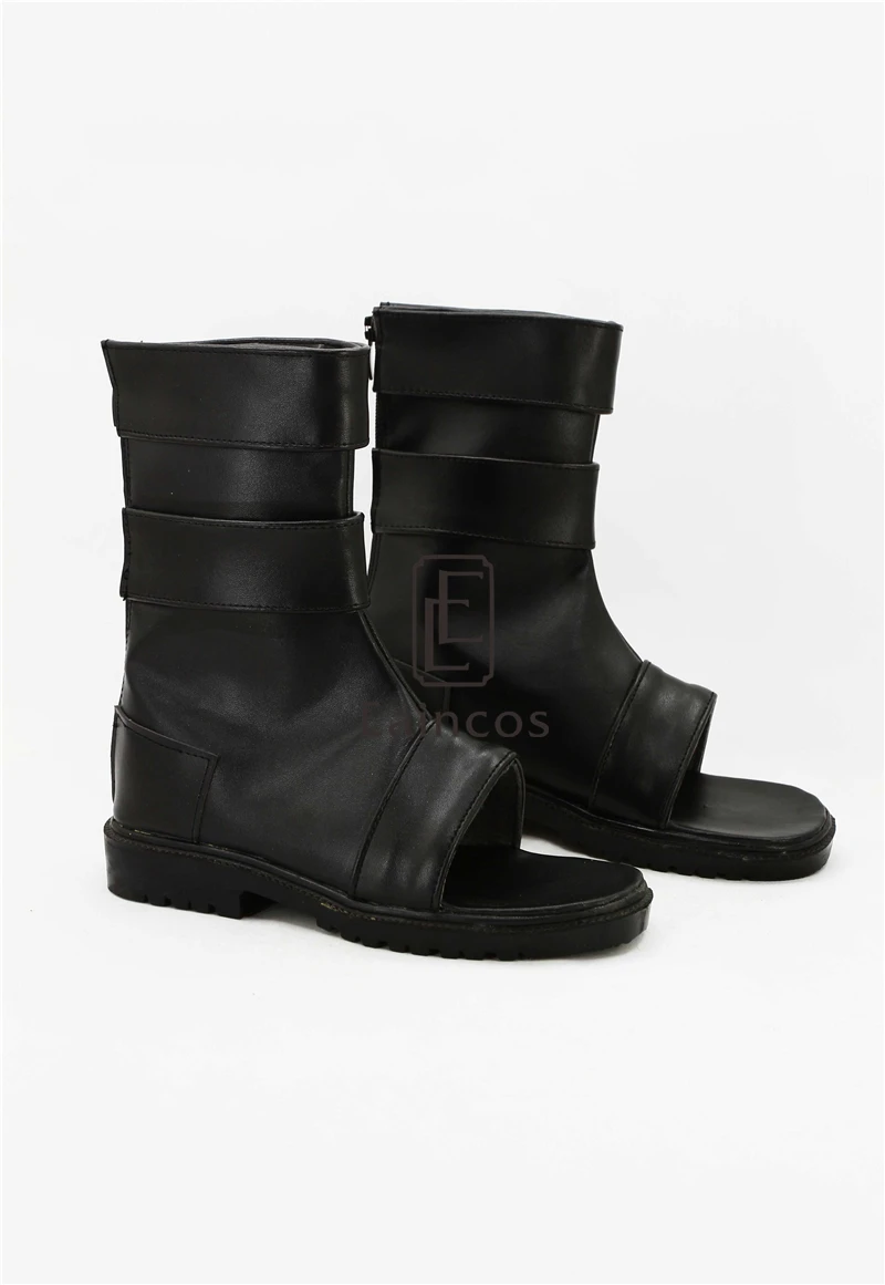 

Anime Naruto Uzumaki Naruto Cosplay Shoes Black Peep Toe Boots Custom-made