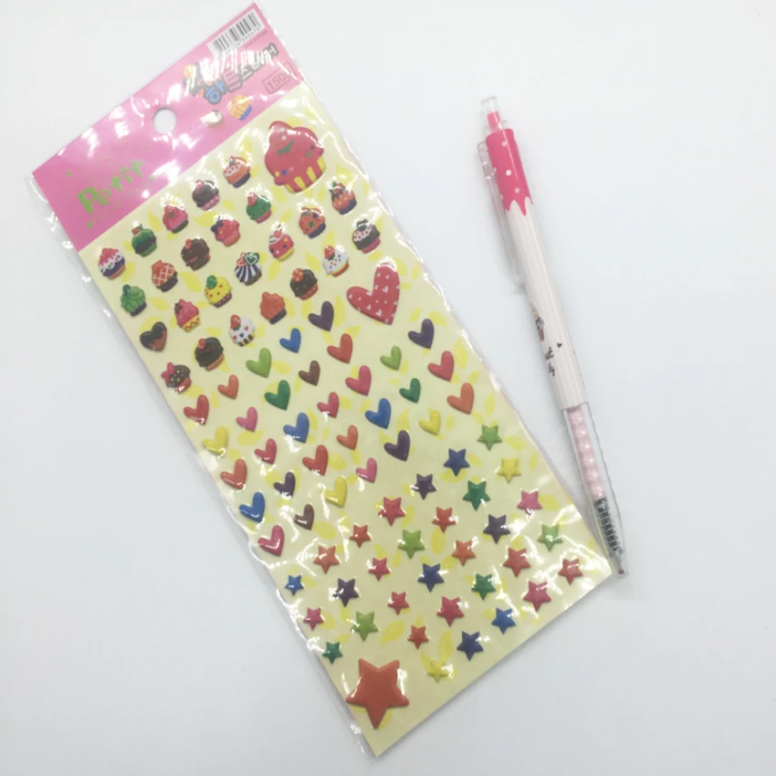 20 упак./лот прекрасный 3D в форме сердца звезды печенье этикетка Стикеры s DIY