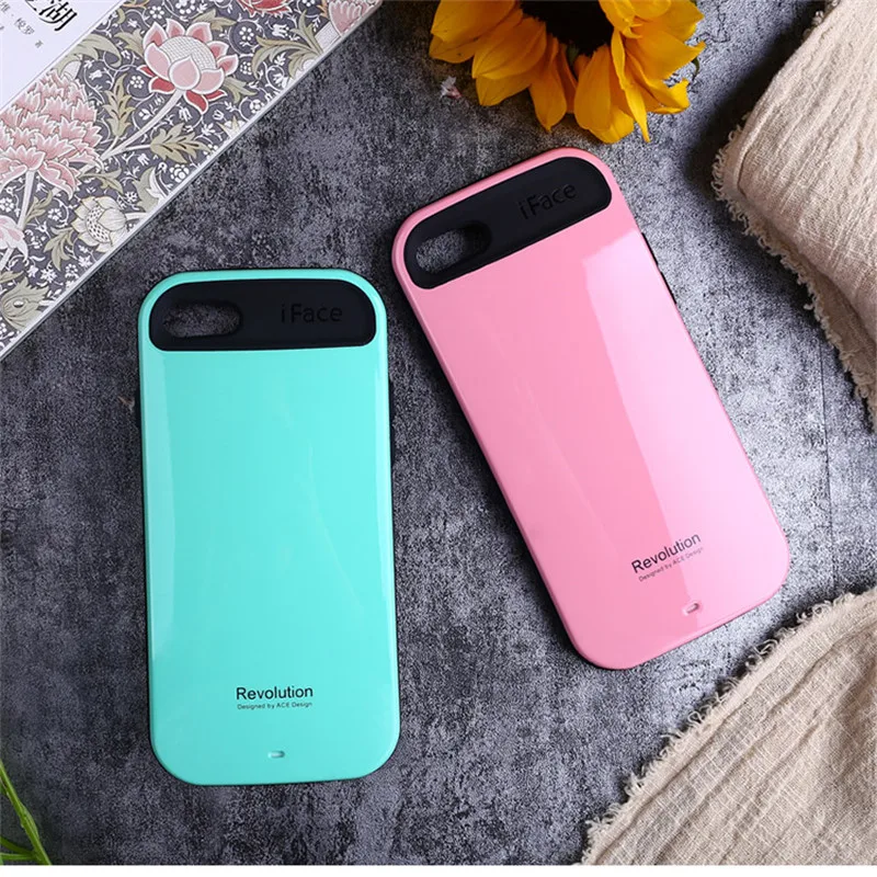 iFace Cute Fundas For iPhone X 8 plus 7 6 6s cases candy color smooth back cover iface coque for iphone case |
