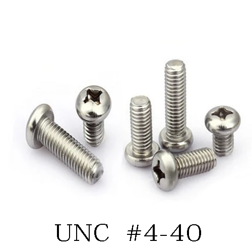 UNC 4 # 40 стальной болт с головкой длина 3/16 1 и 1/2 дюйма резьба из нержавеющей стали