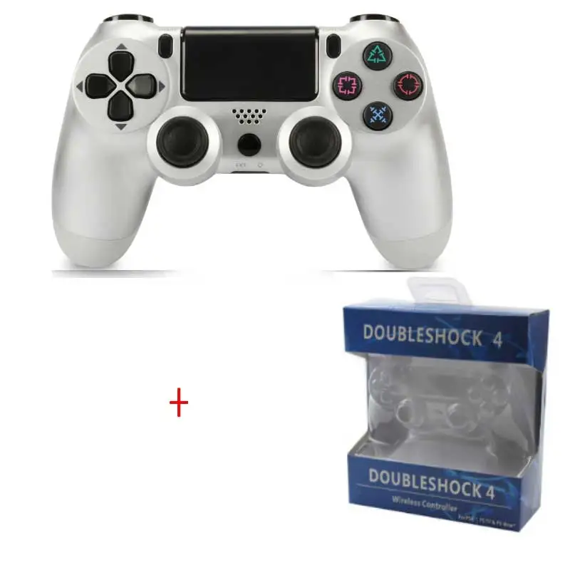 Беспроводной джойстик для SONY PS4 контроллер для PS4 Геймпад для Play Station 4 консоль r для Dualshock4 - Цвет: Серебристый