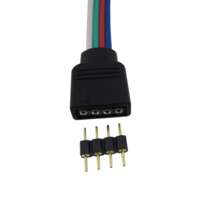 Двойной 4pin DIY маленькая часть для светодиодный SMD RGB 5050 3528 полоса 10 шт./лот светодиодный 4pin RGB Разъем 4 булавки тип иглы