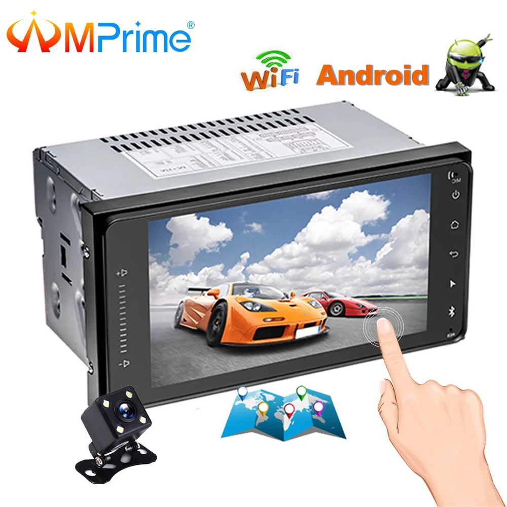 Автомобильный радиоприемник AMprime gps навигация 7 &quotHD 2 Din MP5/dvd плеер Вай Фай