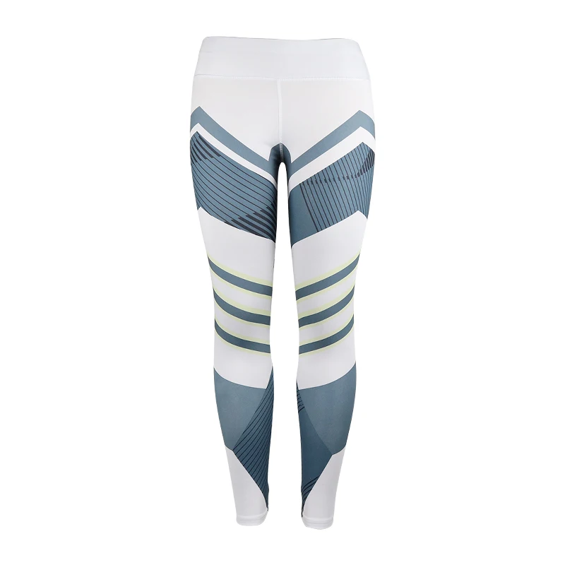 White Yoga Leggings Женские обтягивающие леггинсы с высокой талией и цифровой печатью, обтягивающие штаны для фитнеса с эффектом пуш-ап, женская одежда для занятий спортом и бега - Цвет: White Yoga Leggings