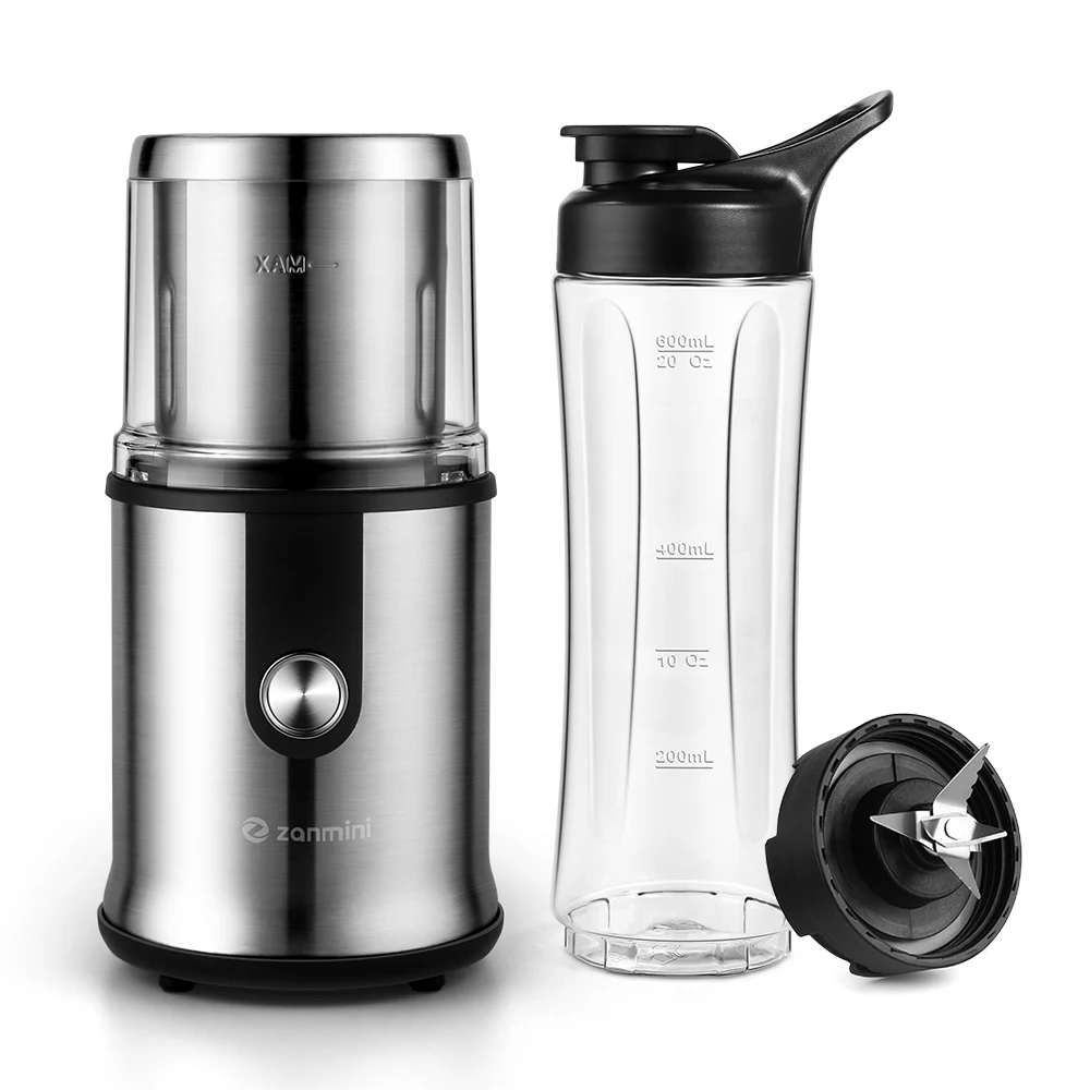 Fruit Bottle Set Кофемолка zanmini из нержавеющей стали с нарезанной чашкой набор фруктовая бутылка-Измельчитель набор электрическая Кофемолка ручная кофеварка - Цвет: Fruit Bottle Set