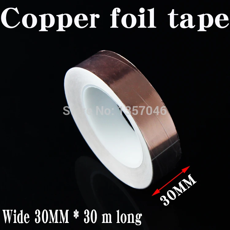 1 шт. проводящая медная фольга лента 30 мм x м 0 06 мм|tape tape|tape conductivetape copper |