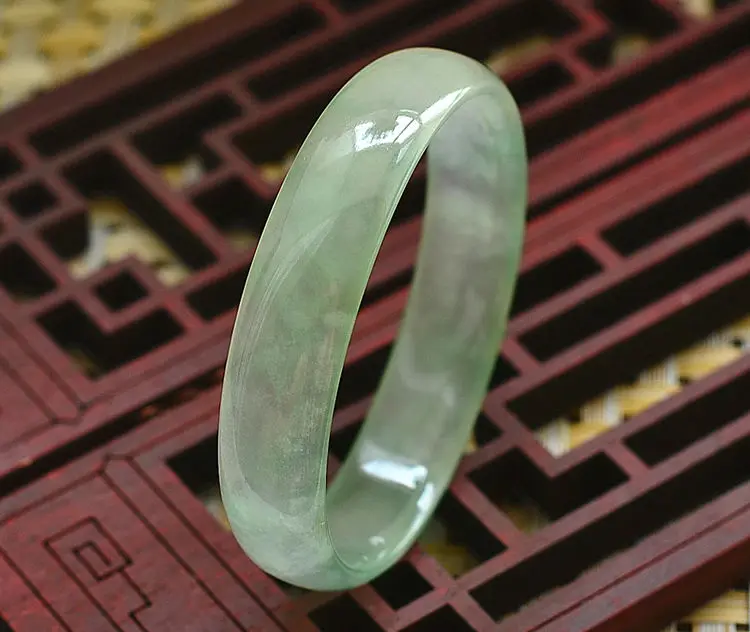 Natural Burmese Jade Bracelet Ice Through Oval Royal | Украшения и аксессуары