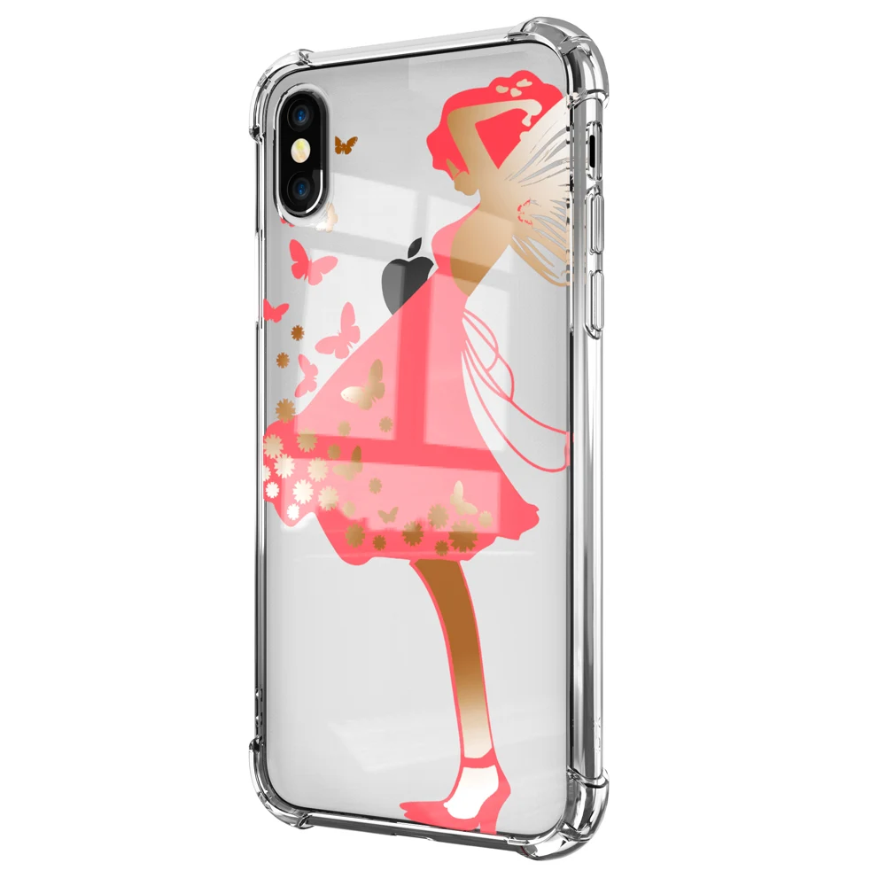 IQD чехол для iPhone X XS Max XR 7 8 6 6 S Plus Shell прозрачные чехлы с узором ультратонкий ТПУ бампер противоударный защитный чехол
