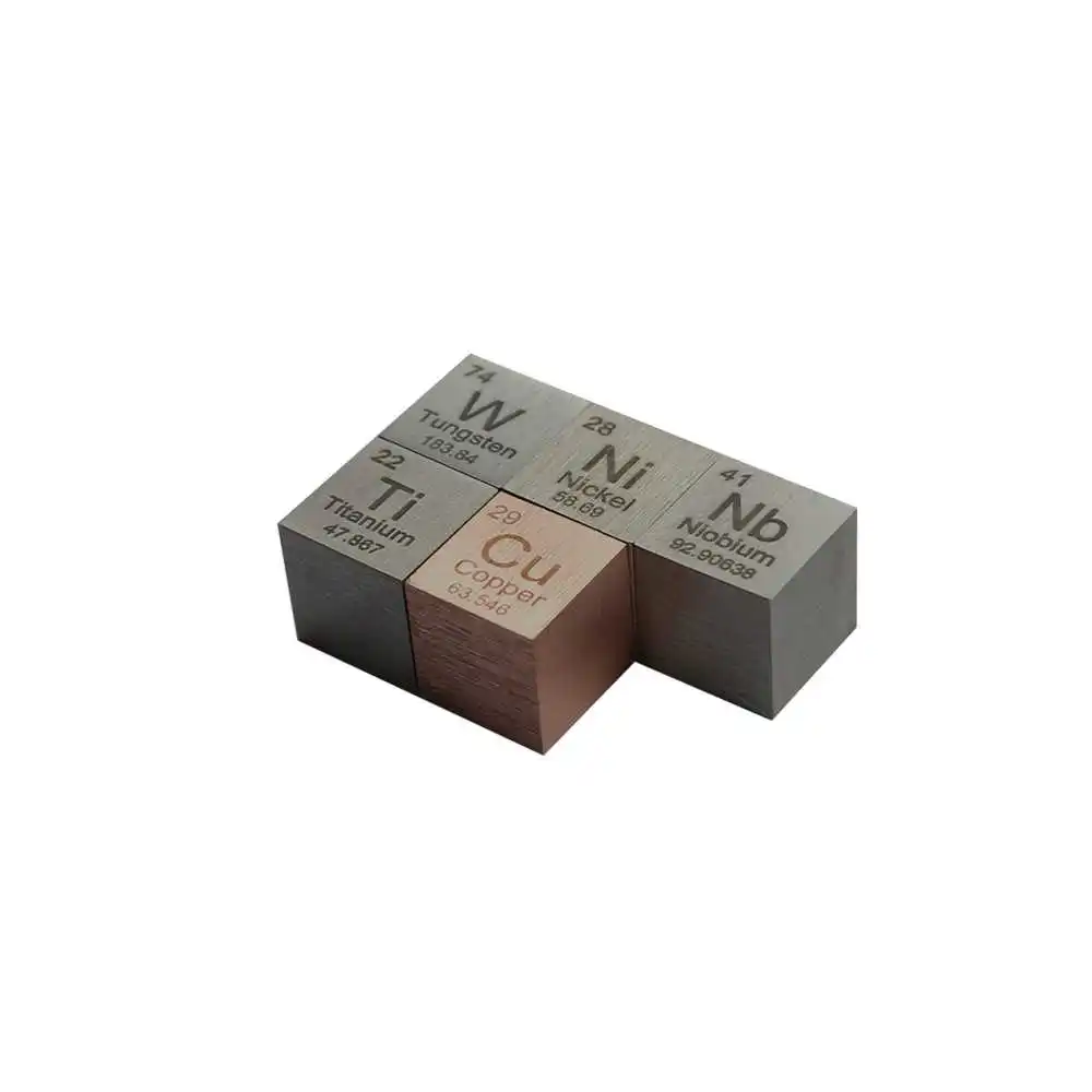 Best selling Metal Cube 10mm Niobium Tungsten Copper Titanium Nickel