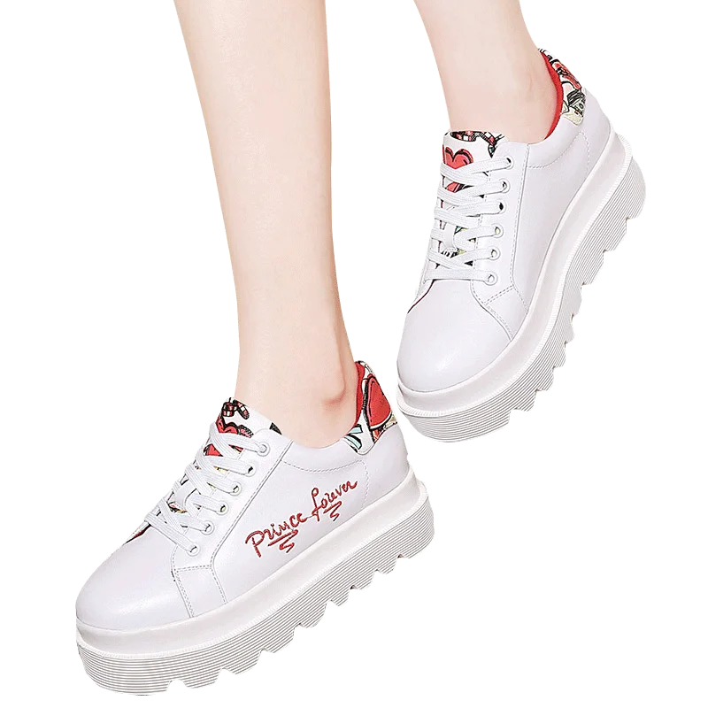 MOOLECOLE Heel 5.3CM White Black Sports Casual Shoes for Men Women USA5 5.5 6.5 7 8 EUR35 36 37 38 39 40 Model 73318 | Обувь