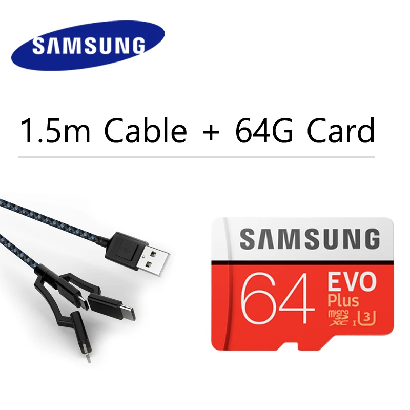 Samsung 32 Гб 64 карта памяти Micro SD EVO Plus 128 класс 10 TF C10 SDHC/SDXC UHS 1 micro sd|Карты памяти| |