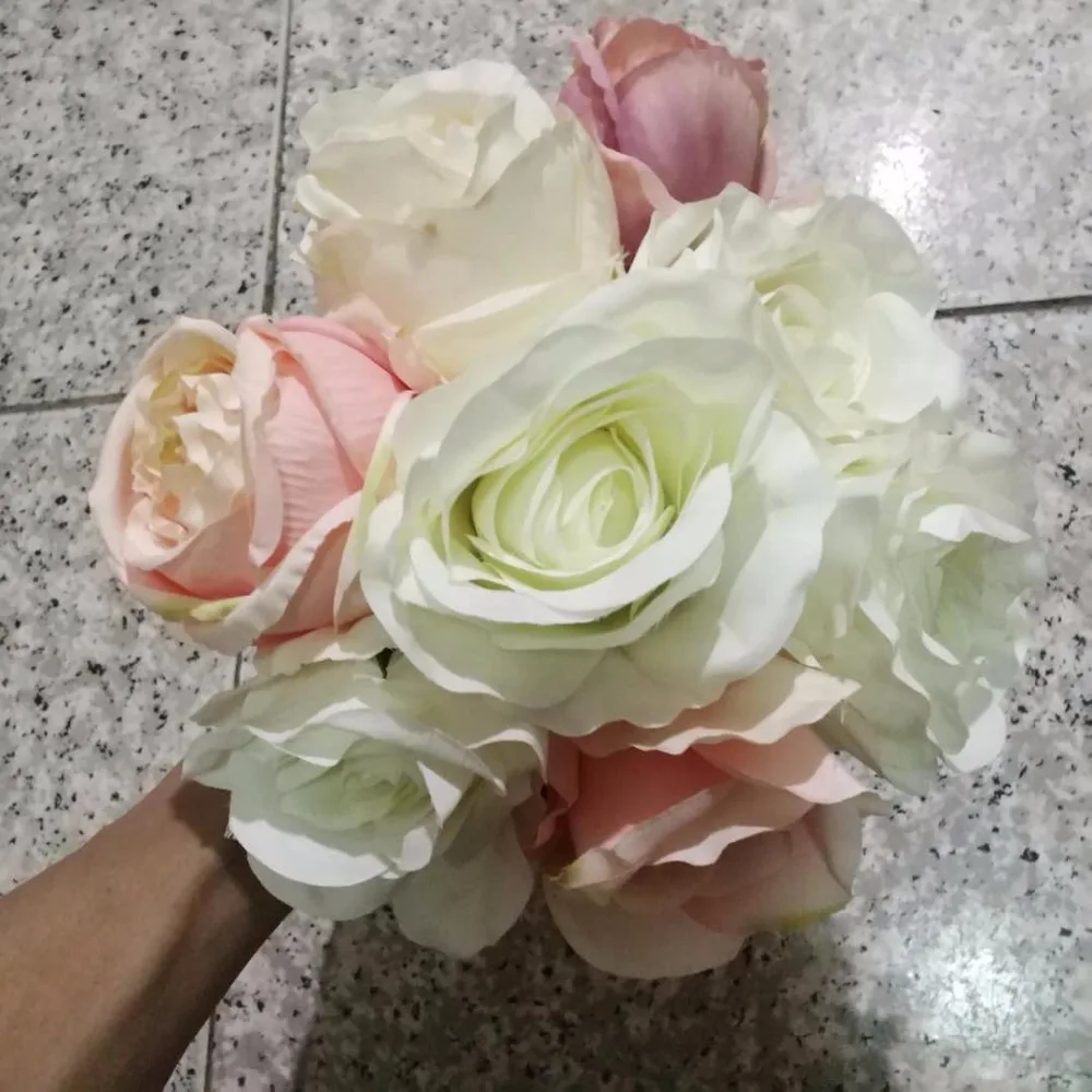 

Artificial Flowers Silk flower Rose Fake Leaf Wedding Home Party Decoration