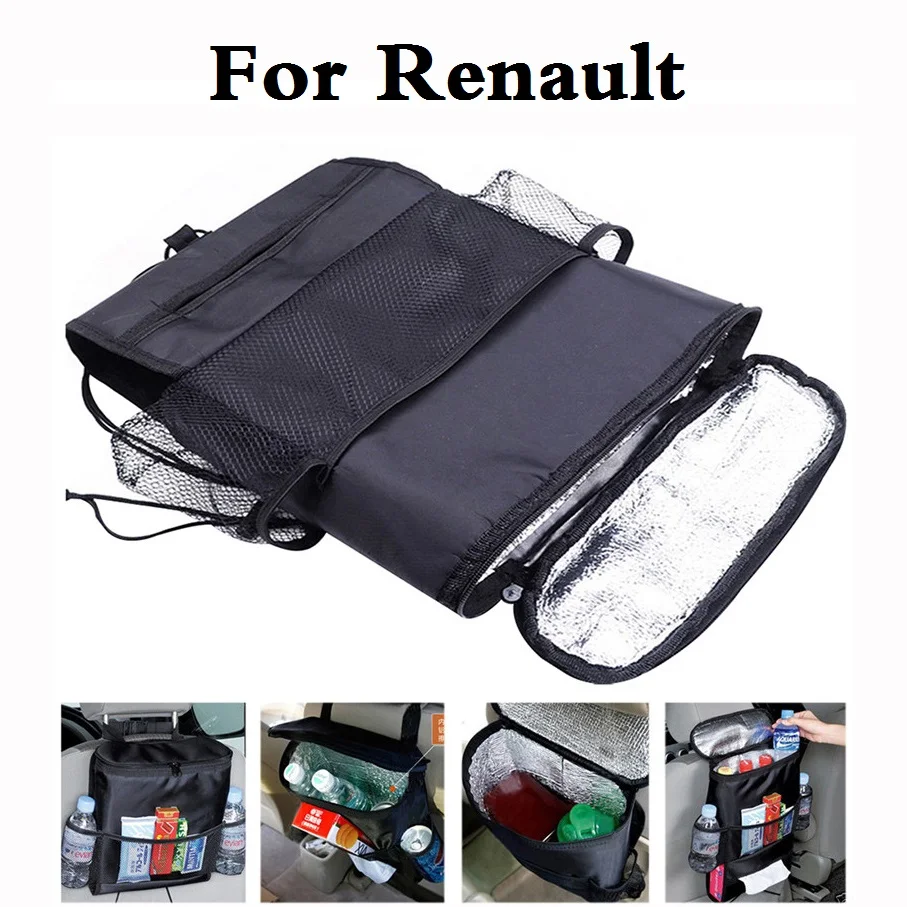 Car style Cooler Organizer Storage Bag Back Seat Holder For Renault Sandero RS Symbol Talisman Twingo Twizy Vel Satis Wind ZOE