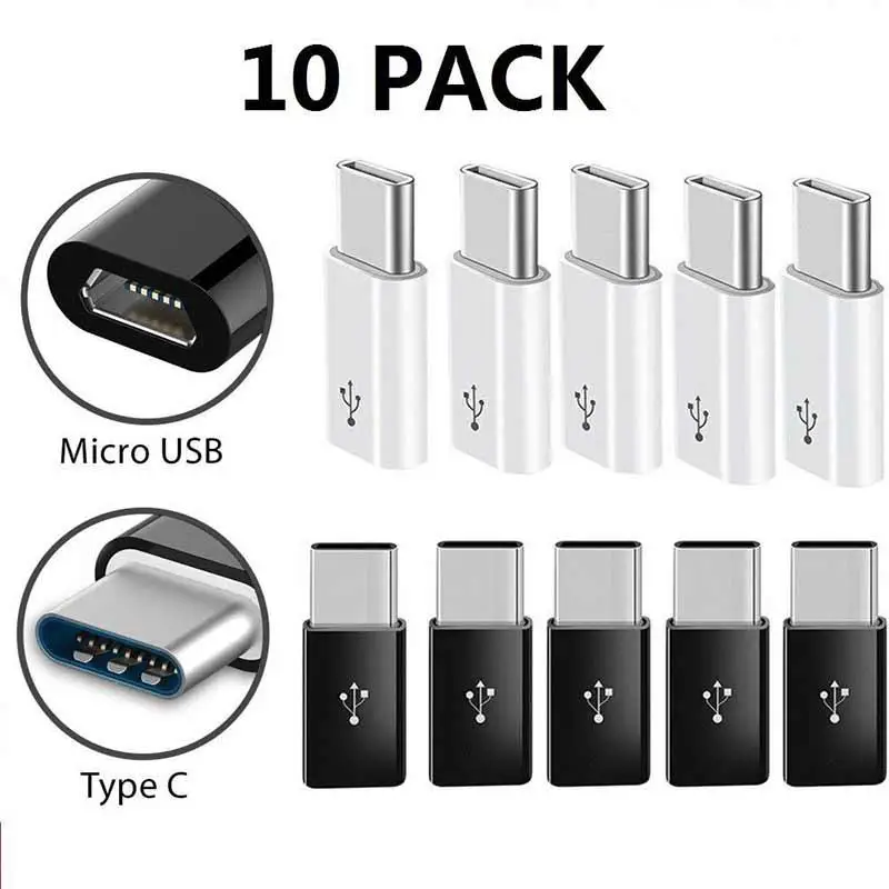 EastVita 10 шт. Micro USB для Xiaomi Samsung Huawei 3 1 к Type C адаптер передачи данных с женского на c