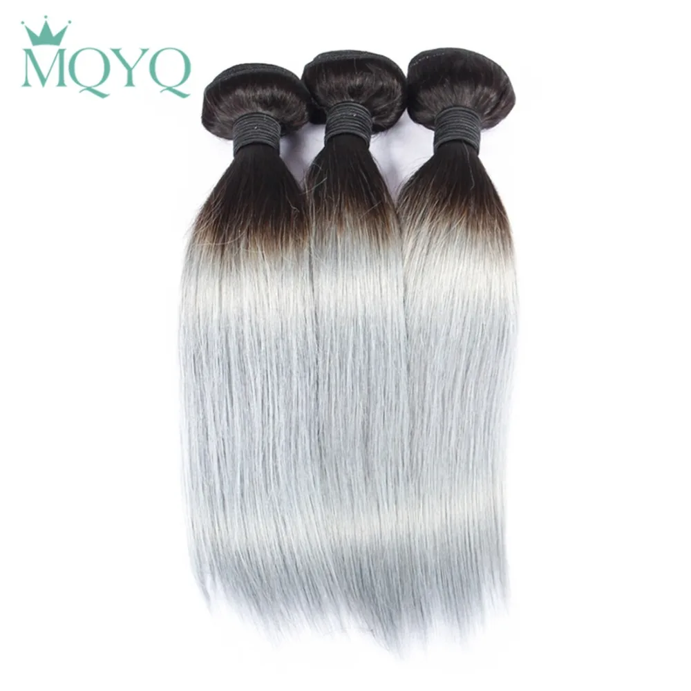 MQYQ предварительно окрашенные ed 1B/серые волосы remy для наращивания человеческие