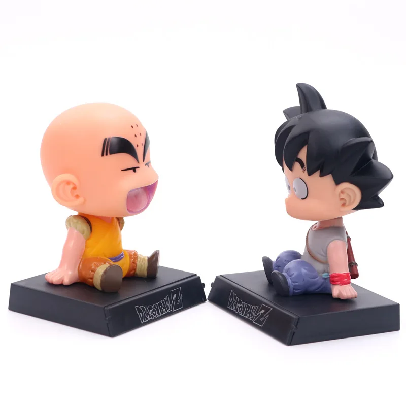 Качающаяся голова Dragon Ball фигурка Сон Гоку криллин встряхиватель держатель телефона кронштейн украшение автомобиля аниме модель ПВХ игрушки подарки