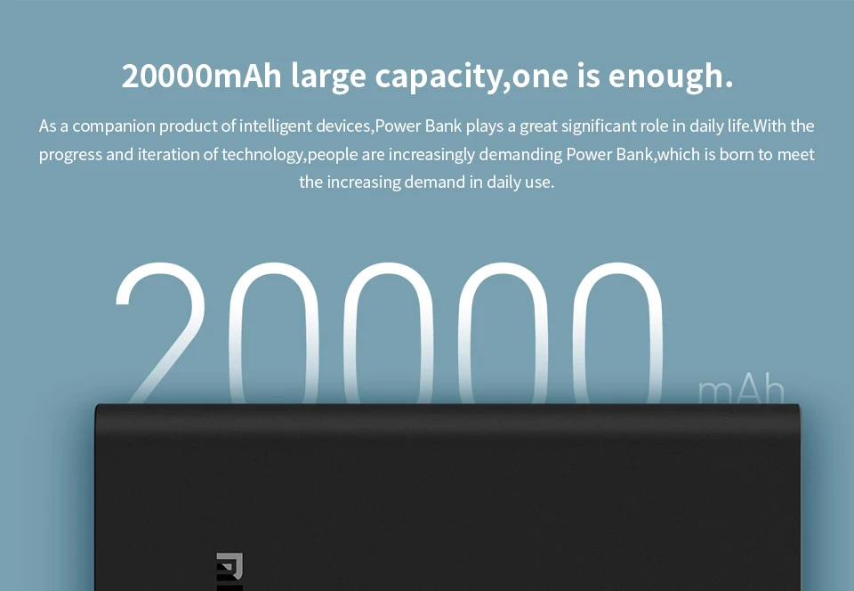 Внешний аккумулятор Xiaomi 20000 мАч 3 USB-C 45 Вт Двусторонняя Быстрая зарядка Внешняя батарея