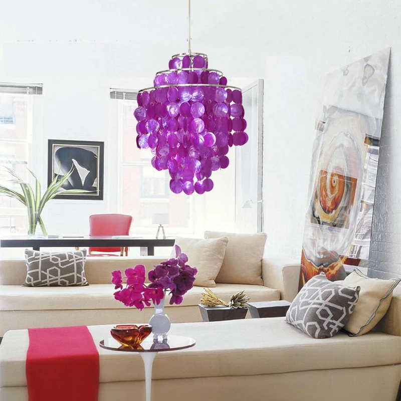 Подвесной светильник для столовой с натуральным корпусом белый современный