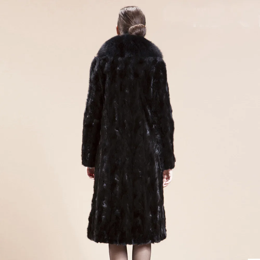 

New Style Womens Winter Parka Women Fahion Warm Faux Fur Long Coat Jacket Natural Color Faux Fur Plus Size Causl Parka Outwear