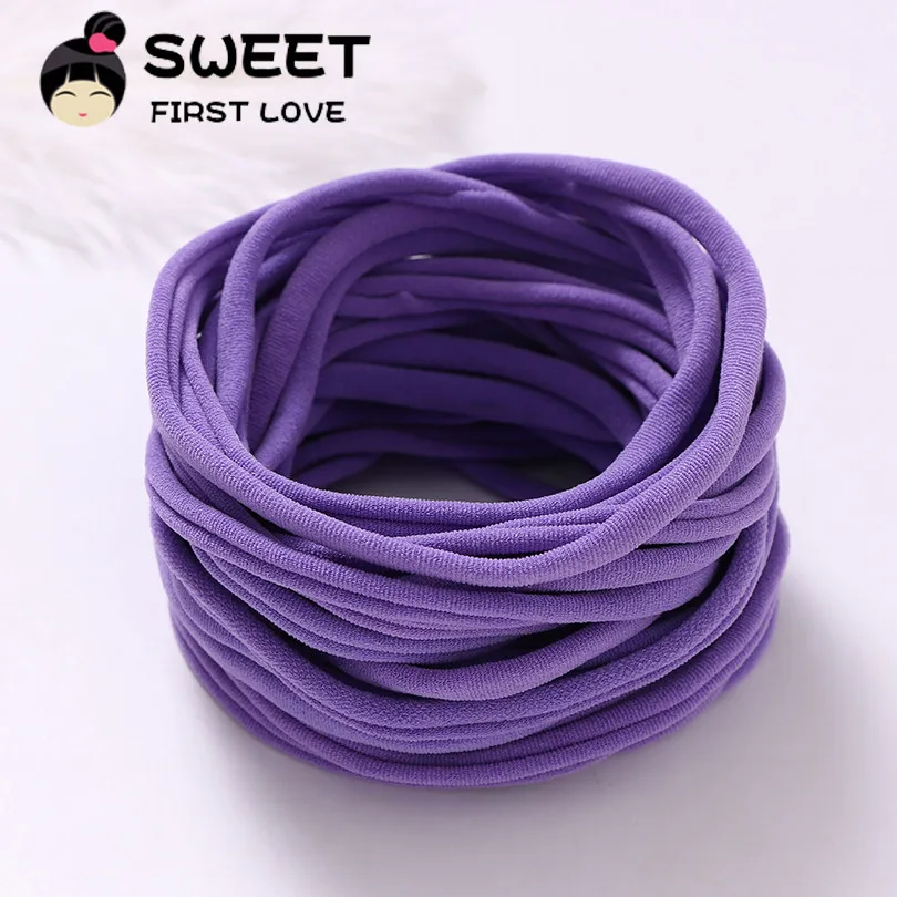 19 purple 500 шт./лот для мальчиков и девочек эластичная нейлоновая головная повязка Набор «сделай сам» для детей эластичная повязка на голову мягкие обтягивающие тянущиеся волосы бант аксессуары для волос - Цвет: 19 purple