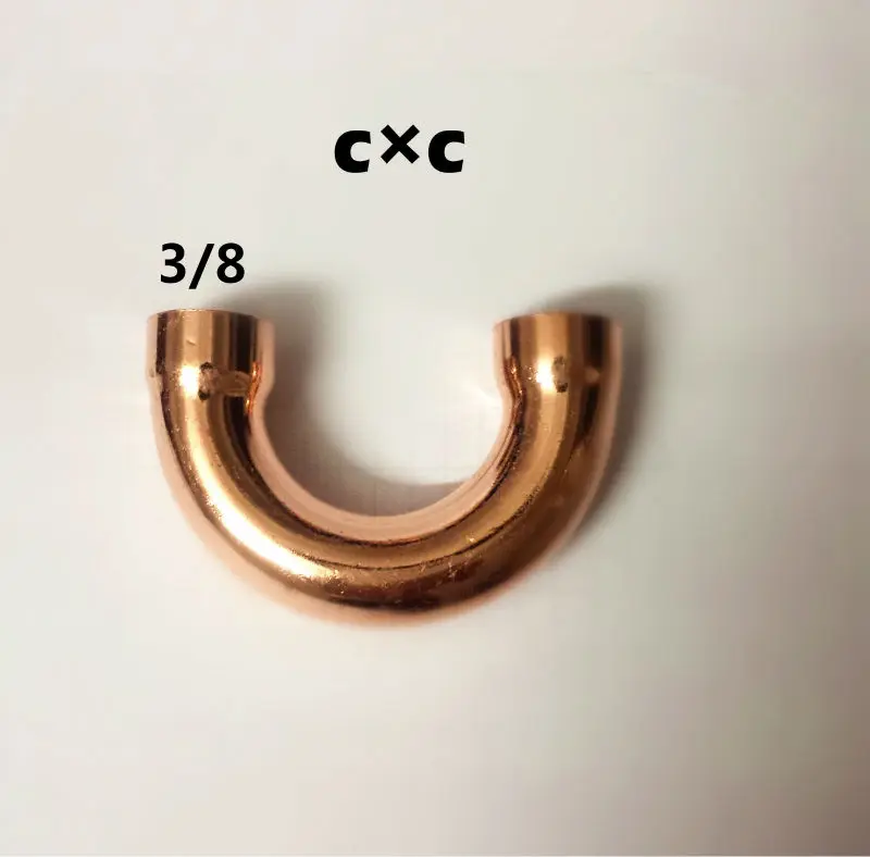 

3/8 "9,52 мм 180 градусов обратный изгиб C X C медные быстрорежущие детали для кондиционирования воздуха фитинги для труб
