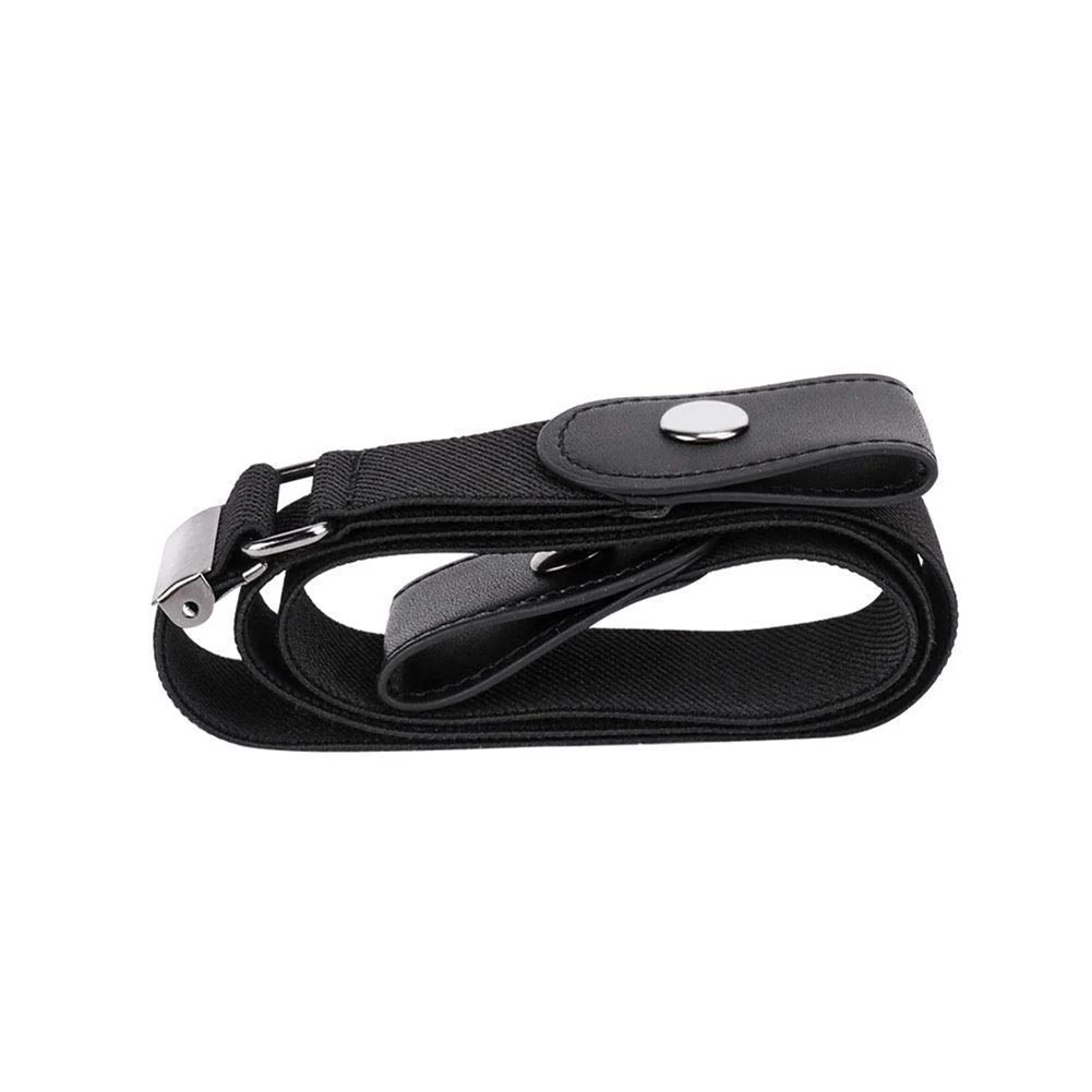 Creative Women Invisible Buckle Faux Leather Stretchy Waist Belt Men Fashion Waistband Gifts Black Friday Deals | Аксессуары для