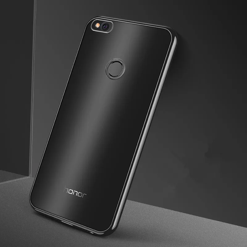 Black Для huawei Honor 8 Lite силиконовый чехол покрытие бампера Ясно Мягкие Tpu чехол для Honor 8 Lite на huawei P8 Lite Coque Капа - Цвет: Black