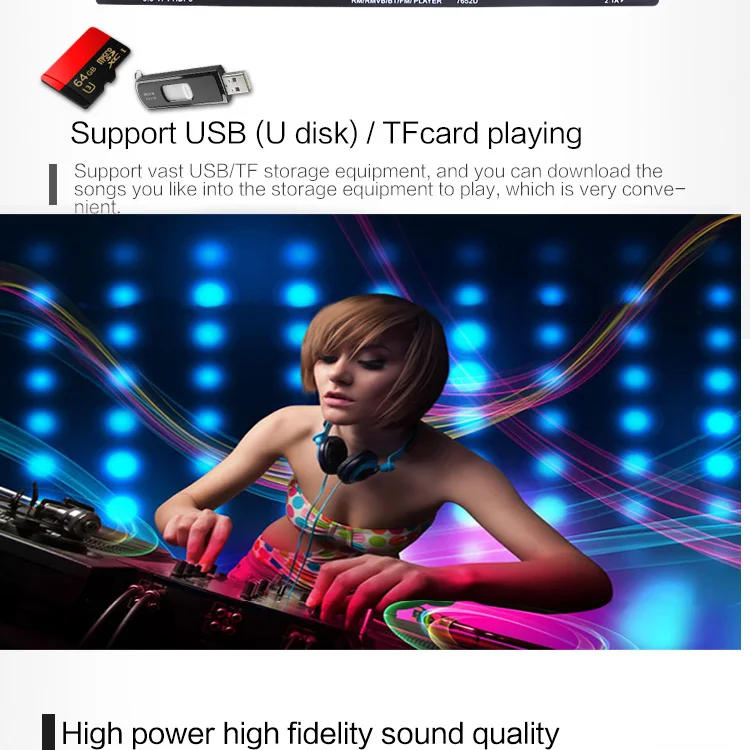 Hikity 2 din автомагнитола 2din Авторадио HD сенсорный экран Авто аудио стерео MP5 Bluetooth USB TF FM камера рулевое колесо 7652D