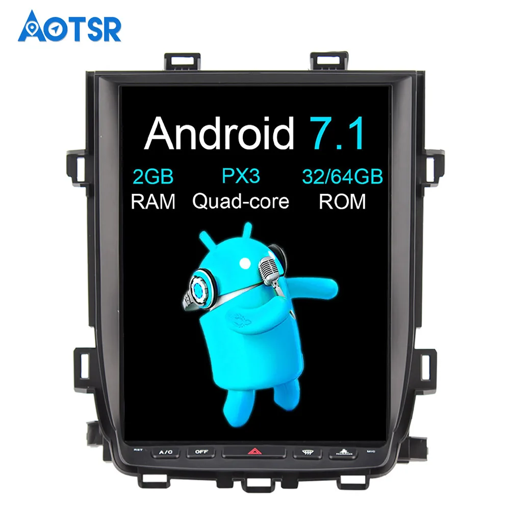 Автомобильный DVD плеер Aotsr Android 7 1 в стиле Tesla с GPS навигацией Радио для Toyota Alphard Vellfire