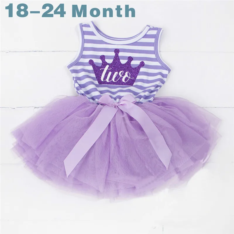 purple 2 Золотое летнее платье для малышей; платья для маленьких девочек; одежда для первого дня рождения; Детский карнавальный костюм; платье на крестины для девочек; От 1 до 2 лет - Цвет: purple 2