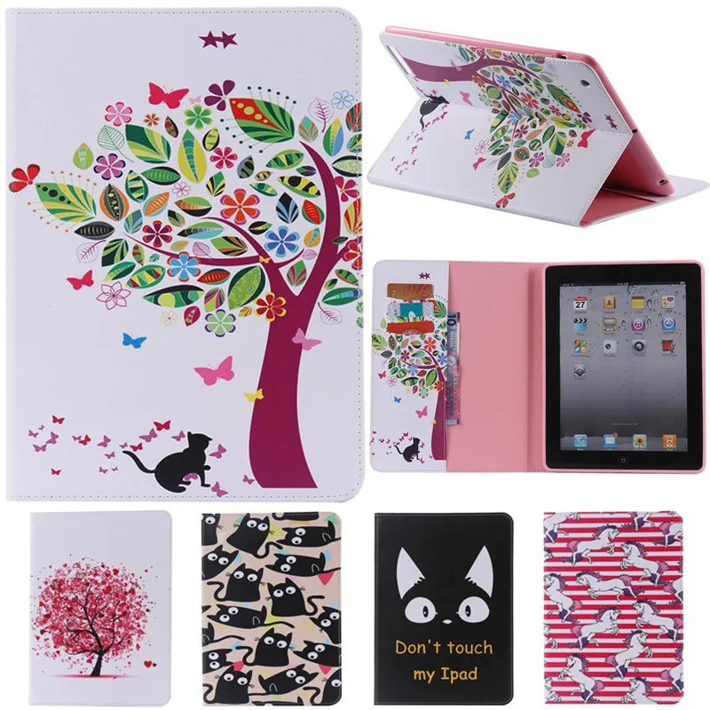 Чехол книжка из искусственной кожи с подставкой и слотом для карт|tablet cover|for ipad 2for |