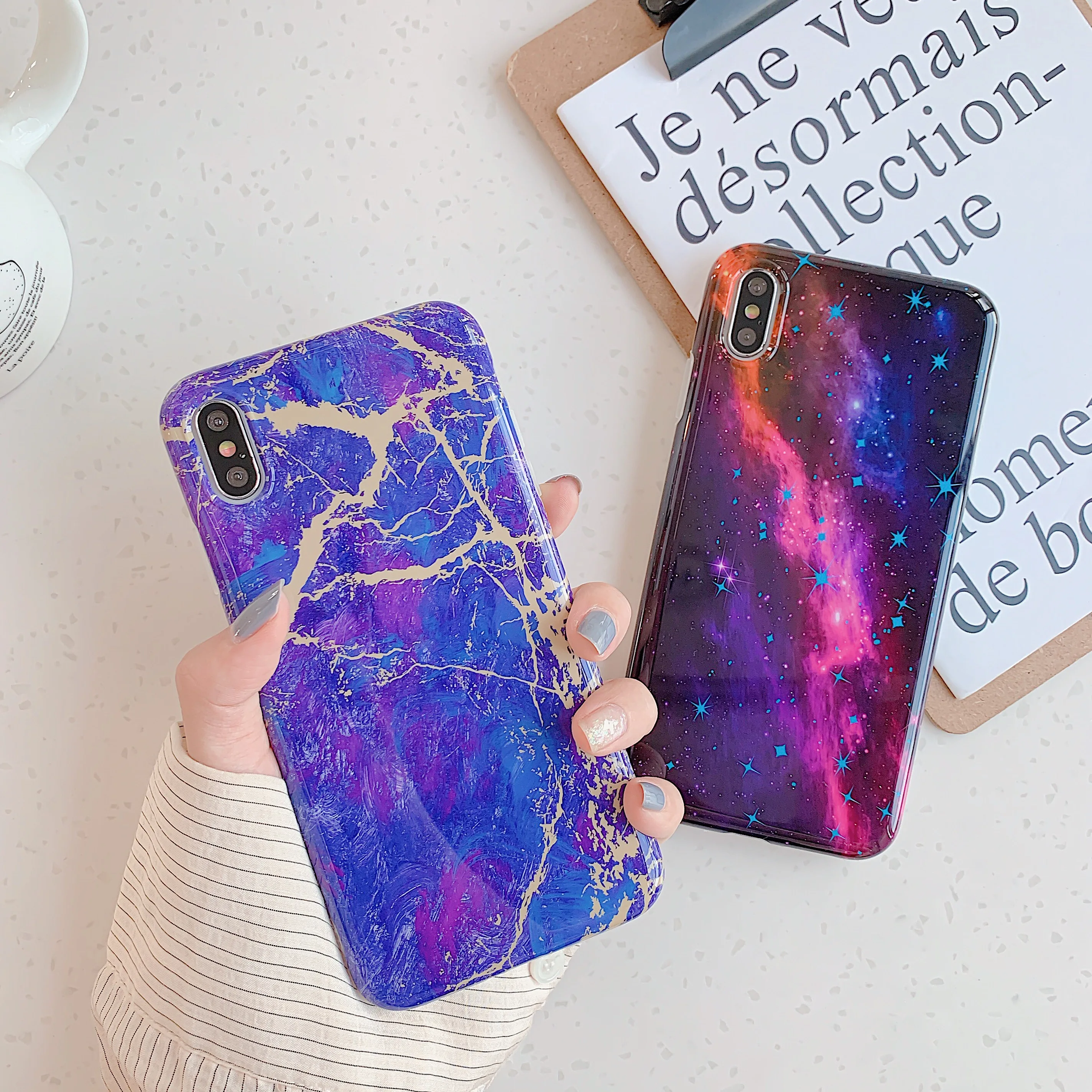 Чехол Fantasy starry sky для iphone 7 X XR XS MAX мягкий чехол накладка из ТПУ 8 6S 6 Plus чехол|Бамперы|