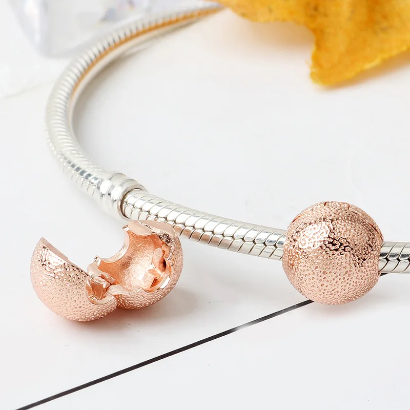 Европейский круглый безопасный diy зажим в форме шарика Шарм Подходит Pandora талисманы браслет S012