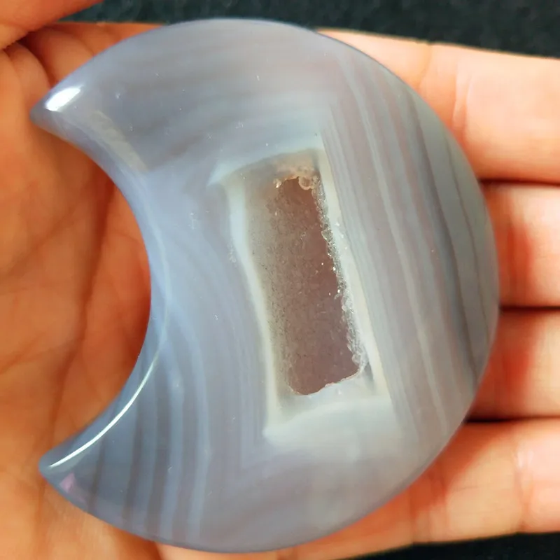 Натуральные камни и кристаллы кристалл Форма Луны агат кластер домашний декор