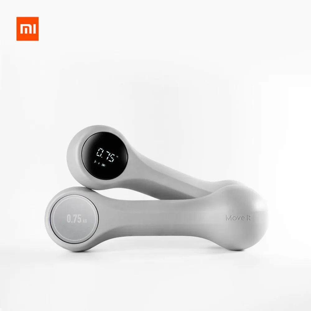0.5KG-Gray XIAOMI Mijia Move It Beat 2x0,5 кг портативный мини USB Перезаряжаемый умный спортивный гантели оборудование для фитнеса унисекс H20 - Цвет: 0.5KG-Gray