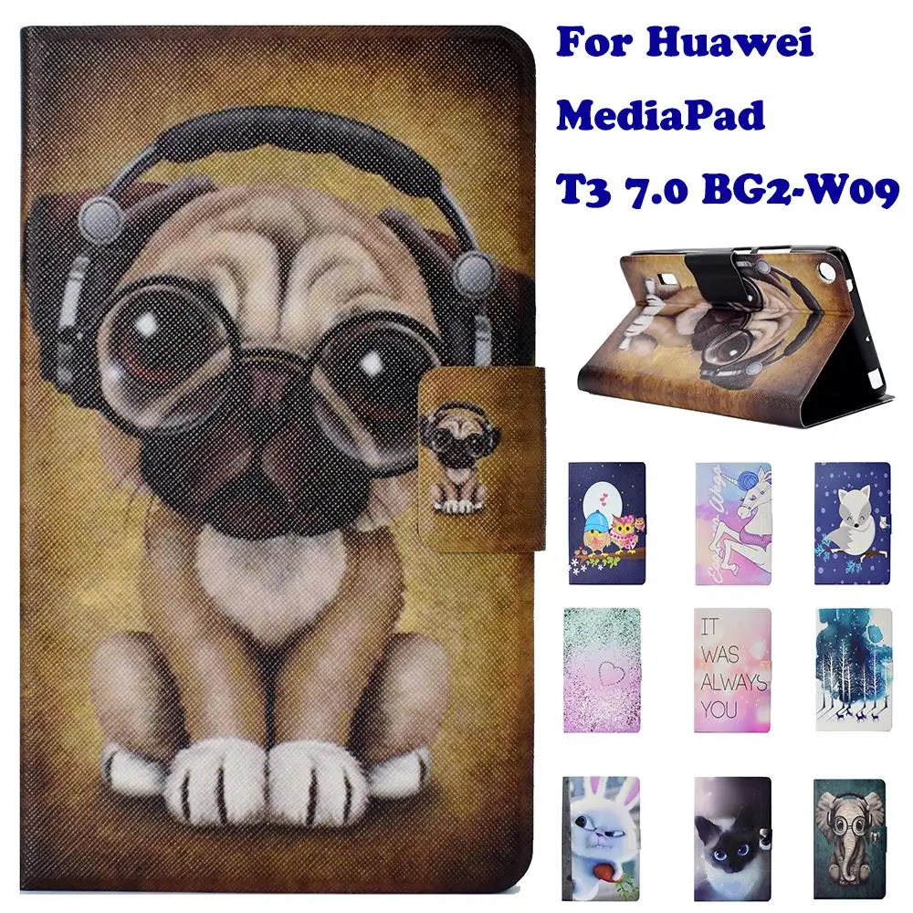 Мода Стенд флип-чехол из искусственной кожи (полиуретан) для Huawei MediaPad T3 7 0 BG2-W09