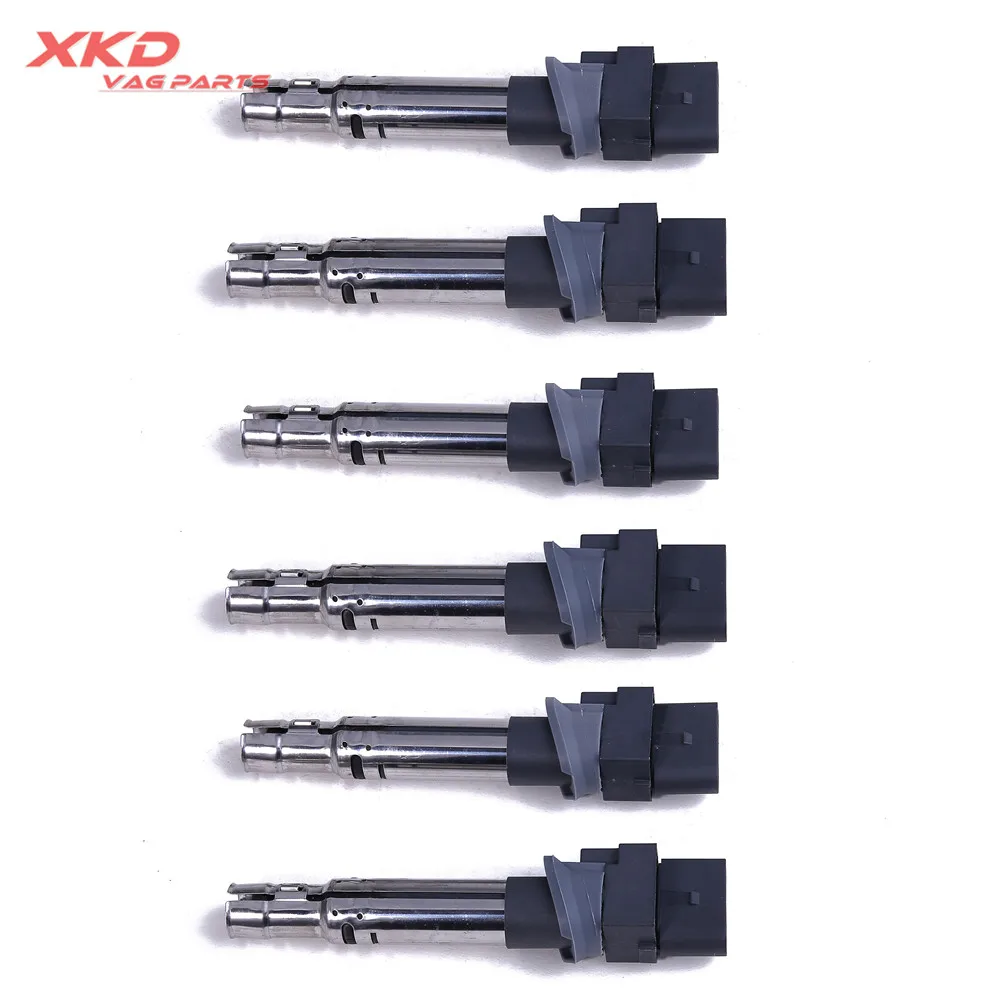 6 шт. катушка зажигания свечи для V-W Eos Golf R32 Touare-g Phaeton T5 A3 TT 3 2 022 905 715 B | Автомобили и