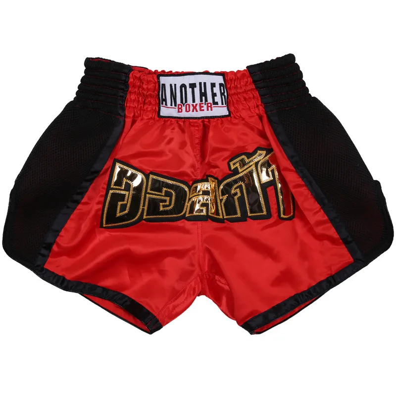Мужские дышащие боксерские шорты MMA muay, спортивные дышащие шорты Sanda, одежда тайская, детские шорты для кикбоксинга