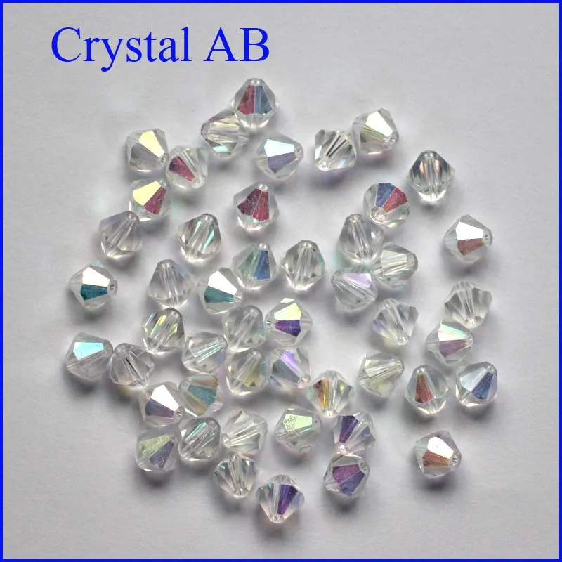 Оптовая продажа 200 шт./лот 6 мм кристалл AB Бикон Хрустальные стеклянные бусины