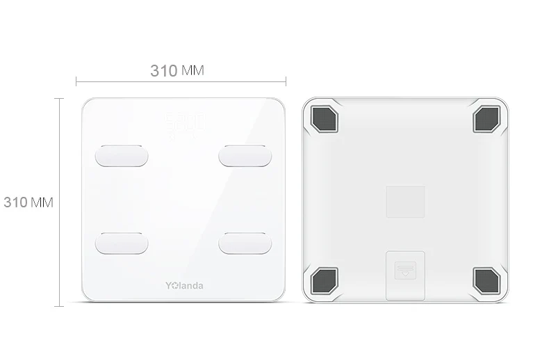 Yolanda Pre mi um весы для ванной, Wi-Fi, Bluetooth, вес жира, mi весы, напольная, умная шкала взвешивания человека, определение пульса