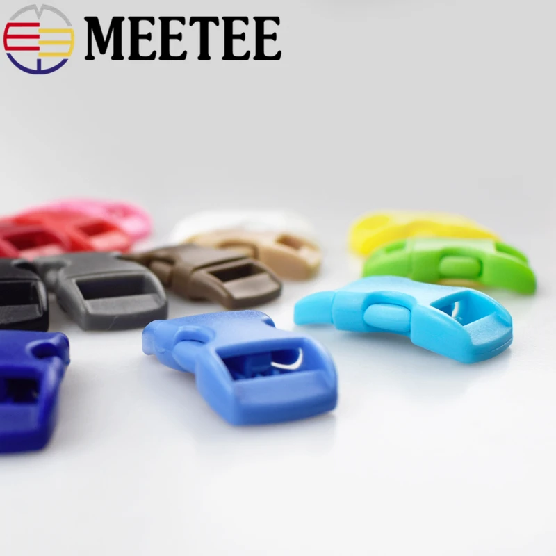 5 шт. Meetee 10/15 мм Цветная Пластиковая изогнутая боковая застежка с пряжкой для