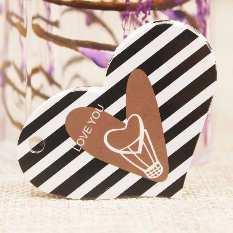 Подарочная бирка Zerong в форме сердца, благодарим вас, крафт-бирка для подарков, Подарочная бирка для конфет 5,5x4 см/3x5 см - Цвет: same as pic