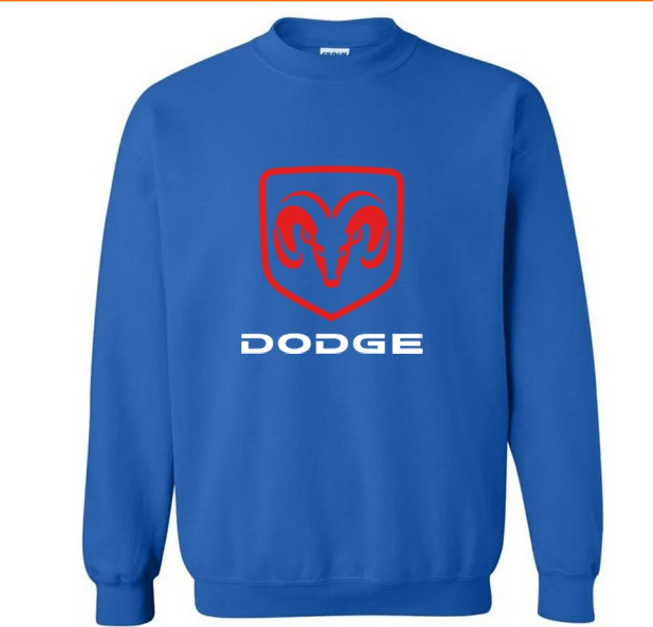 Новая мода хлопок мужские толстовки Dodge автомобиль логотип печати флис o-образным вырезом пуловер толстовки в стиле хип-хоп Harajuku уличная мужская одежда