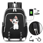 Рюкзак Chi's Sweet Home Cat Girl nicorn с USB-портом и замком, сумка для книг в стиле аниме, подарок для ноутбука
