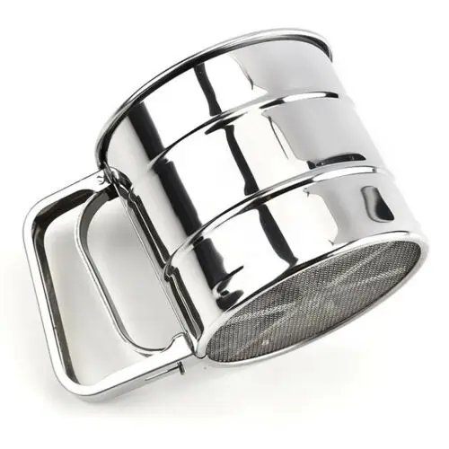 New Stainless Steel Flour Sifter Sieve Filter Baking Icing Sugar Powder Strainer Potable Bakeware | Дом и сад