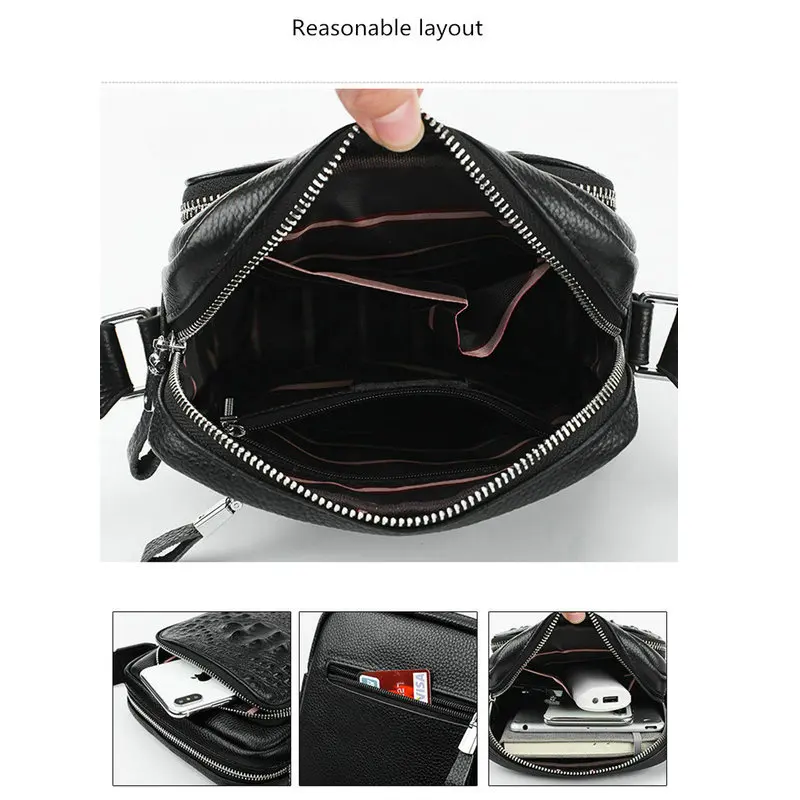 Мужская Наплечная Сумка из 100% натуральной кожи сумки через плечо для мужчин