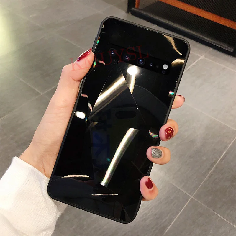 Для samsung Galaxy S10 чехол, роскошная Алмазная текстура, глянцевая зеркальная задняя крышка для samsung Galaxy S10 Plus S10E S10 Lite чехол Funda