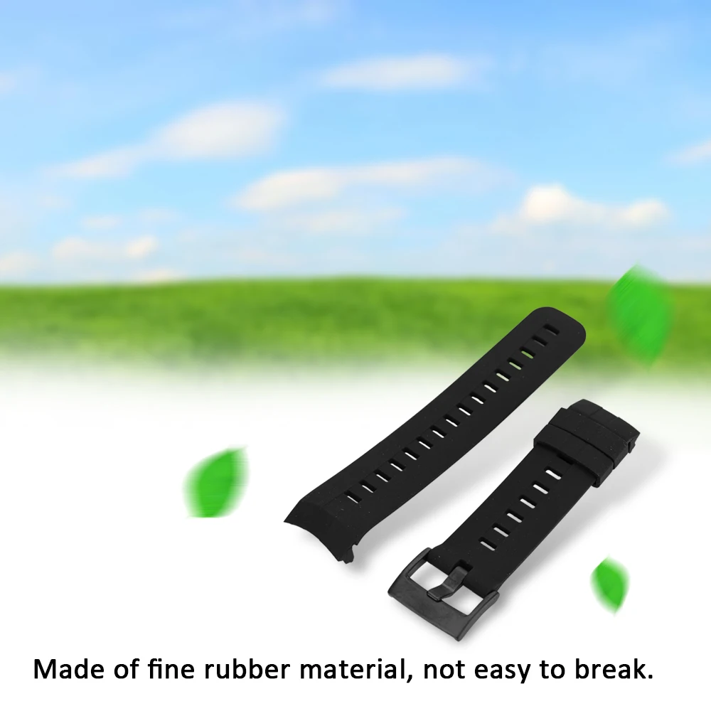 

Wristwatch Band Outdoor Waterproof Rubber Watch Band Men's Watch-strap Steel Buckle Watches Band for Suunto Spartan 3V
